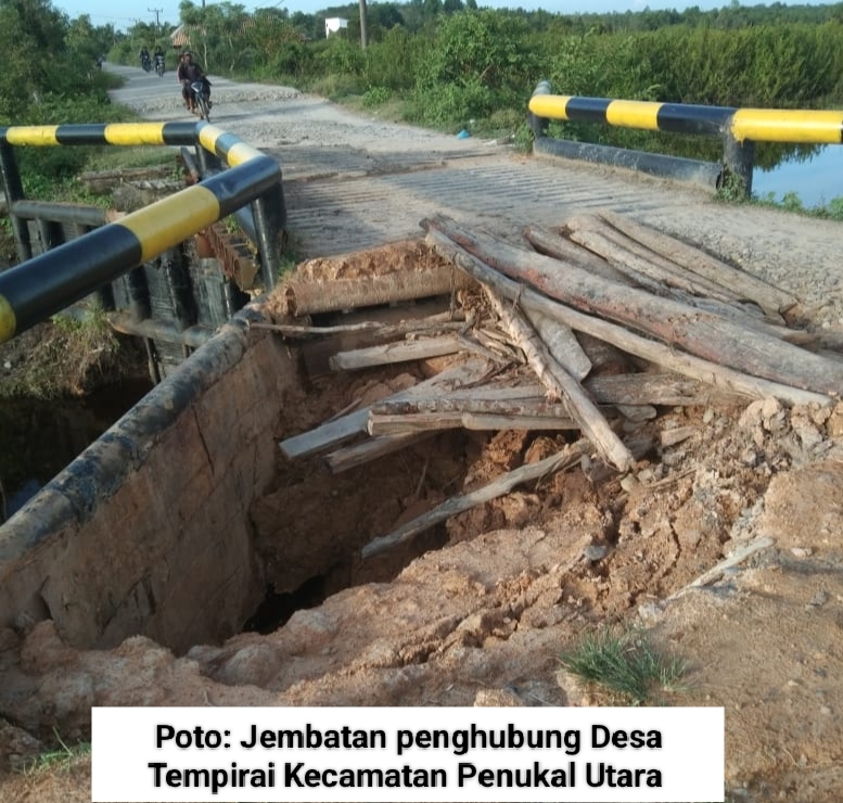 Miris Jembatan Penghubung Di Desa Tempirai Terkesan Luput Dari