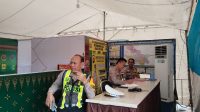 Polisi Stand By Di Pos Pengamanan Wilkum Polres Banyuasin, Antisipasi Kemacetan
