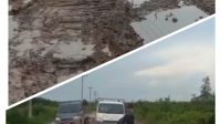 Jalan Lintas Tiga Desa Penghubung Kecamatan Putus Akibat Genangan Air