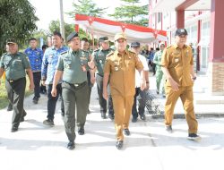 Bupati Banyuasin Dampingi Jenderal Bintang Dua Tinjau Lokasi Kompi Produksi