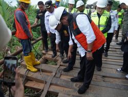 Rehab Jembatan Taker Kecamatan Puri Banyuasin, Selpen Mulai Dikerjakan