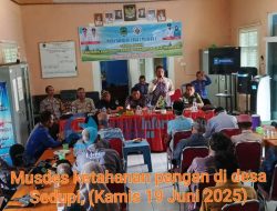 Ini Yang disampaikan PMD PALI dan Camat Tanah Abang Saat Musdes Ketahanan Pangan Desa Sedupi