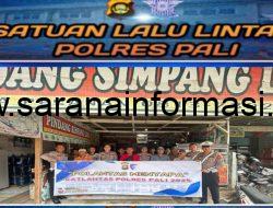 Polantas Menyapa, Satlantas Polres PALI Bangun Kesadaran Kolektif Berlalu Lintas