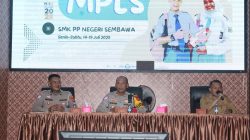 Kasat Lantas Polres Banyuaisn Pimpin Langsung Police Go To School di SMPN 1 Sembawa