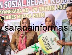 Serahkan Kunci Bedah Rumah, Wabup Apresiasi Kepedulian Polres Muara Enim