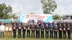 Polres OKI Gelar Upacara HUT Bhayangkara ke-79: Teguhkan Komitmen Jaga Kamtibmas dan Dukung Transformasi Ekonomi