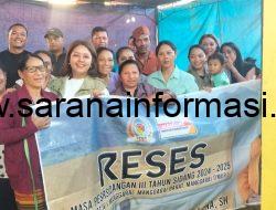 Selain Reses, DPRD Provinsi NTT Sheline Lana Berikan Sumbangan untuk Pengerjaan Jalan Stapak di TPU Woang