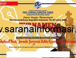 Lawan Hoaks Lewat Strategi Papan Catur, DPC PJS Muara Enim Gelar Turnamen Wartawan Peringati HUT RI ke-80