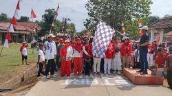 HUT RI Ke 80, Warga Tanjung Menang Antusias Mengikuti Jalan Santai 