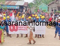Pawai Karnaval HUT RI Di Desa Benakat Minyak Berlangsung Meriah