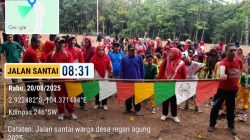HUT RI Ke 80 Pemdes Regan Agung Dan Warga Jalan Santai Menikmati Suasana Desa