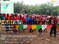 HUT RI Ke 80 Pemdes Regan Agung Dan Warga Jalan Santai Menikmati Suasana Desa
