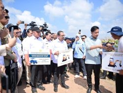 Bupati Banyuasin Askolani Panen Raya Jagung Bersama Wapres RI Gibran Rakabuming Raka