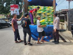Polres PALI Gelar Gerakan Pangan Murah di Kecamatan Abab, 10 Ton Beras Ludes Terjual