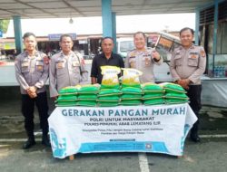 Polres PALI Gelar Pasar Murah di Talang Ubi