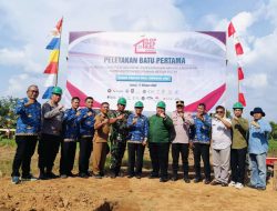 Pemkab PALI Letakkan Batu Pertama Pembangunan Pergudangan Koperasi Desa Simpang Tais