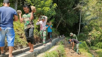 Air untuk Harapan : Kodim 1612/Manggarai Kebut Pembangunan Irigasi Demi Ketahanan Pangan