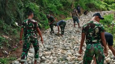 TMMD ke-126, Kodim 1612/Manggarai Percepat Akses Jalan di Desa Rado