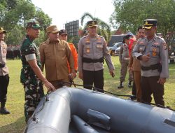 Bupati, Dan Polres Banyuasin Gelar Apel Tanggap Darurat Bencana 