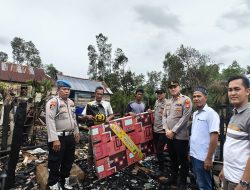 Polres Melalui Polsek Tanjung Lago Beri Bantuan Akibat Si jago Merah 