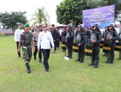 Perkuat Keamanan Nataru, Lapas Banyuasin Gelar Apel Siaga Bersama TNI–Polri