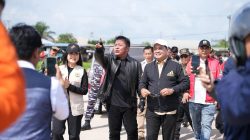 Bupati Banyuasin Bersama Gubernur Deru Tinjau Jalan Sri Menanti