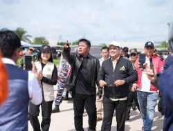 Bupati Banyuasin Bersama Gubernur Deru Tinjau Jalan Sri Menanti