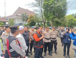 Gelar Pengamanan Polres Banyuasin Monitoring Aksi Masyarakat Di Pengkap 