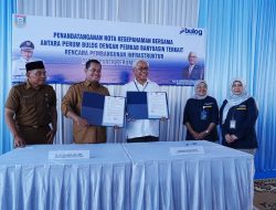 Bupati Banyuasin Tandatangani MoU Dengan Perum Bulog Palembang