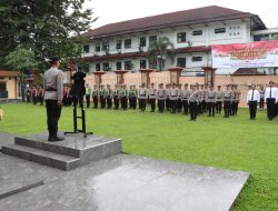 Waka Polres Muara Enim Pimpin Apel Gelar Pasukan Operasi Keselamatan Musi 2026