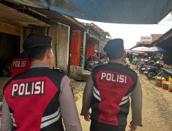 POLRES BANYUASIN PATROLI ANTISIPASI KEJAHATAN DI PASAR DAN OBYEK VITAL