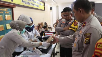 Komitmen Bersih Narkoba, Kapolres Banyuasin, Jajaran Pimpinan Tes Urine