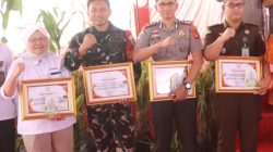 KAPOLRES BANYUASIN HADIRI TASYUKURAN PRESTASI PERTANIAN NASIONAL