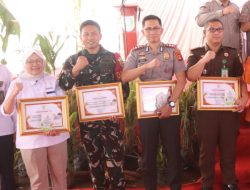 KAPOLRES BANYUASIN HADIRI TASYUKURAN PRESTASI PERTANIAN NASIONAL