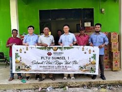 PLTU Sumsel 1 Salurkan 5 Ton Beras Premium untuk 5 Desa Ring 1