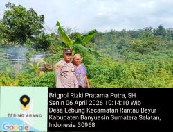 Bhabinkamtibmas Rantau Bayur Dukung Program Swasembada Pangan Nasional