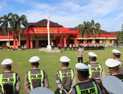 Apel Pagi, Wakapolres Banyuasin Tekankan Moto Kapolda  Kedisiplinan Personel