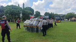 Latihan Negosiator Pasukan Dalmas Polres Banyuasin, Siap Hadapi Aksi Massa Demo 