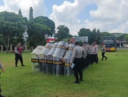 Latihan Negosiator Pasukan Dalmas Polres Banyuasin, Siap Hadapi Aksi Massa Demo 
