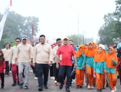 Semarakan HUT Ke-24 Banyuasin, Ribuan Masyarakat Padati Jalan Sehat