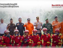 Kejari Banyuasi Mengikuti Apel Pagi Gelar Pasukan Dan Peralatan  Kesiapsiagaan  Bencana Karhutbunlah 2026