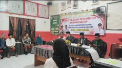 Camat Banyuasin Santo Hadiri Pengambilan Sumpah Antar Waktu PAW BPD Desa Lubuk Saung 