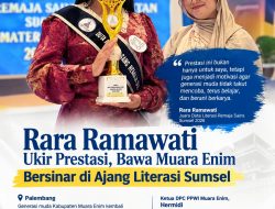 Rara Ramawati Putri Asal Tanjung Enim Juara Duta Literasi Remaja Sains Sumatera Selatan 2026