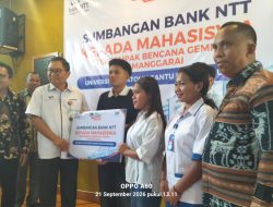 Bank NTT Lakukan Aksi Kemanusiaan, Beri Bantuan Kepada Mahasiswa Unika Ruteng yang Terdampak Gempa