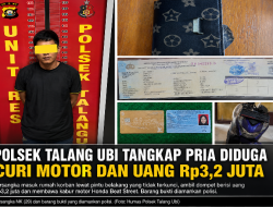 Gasak Motor dan Rp3,2 Juta, Pria 29 Tahun Diciduk Polsek Talang Ubi